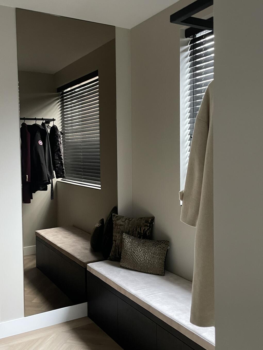 Grote spiegel brons gekleurd