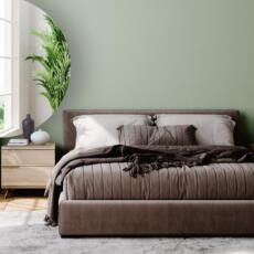 Halfronde spiegel in de slaapkamer