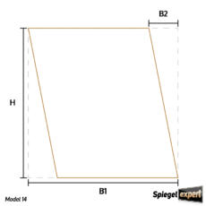 Model 14 - spiegel parallellogram links