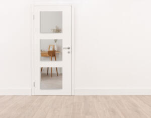 Deurspiegel verzilverd, 50 cm