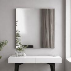 Vierkante spiegel verzilverd blank op voorraad