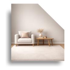 Model 3 spiegel schuine zijde rechts aflopend