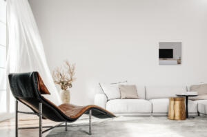 Kleine spiegel op maat vierkant - grijs 400 x 400 mm