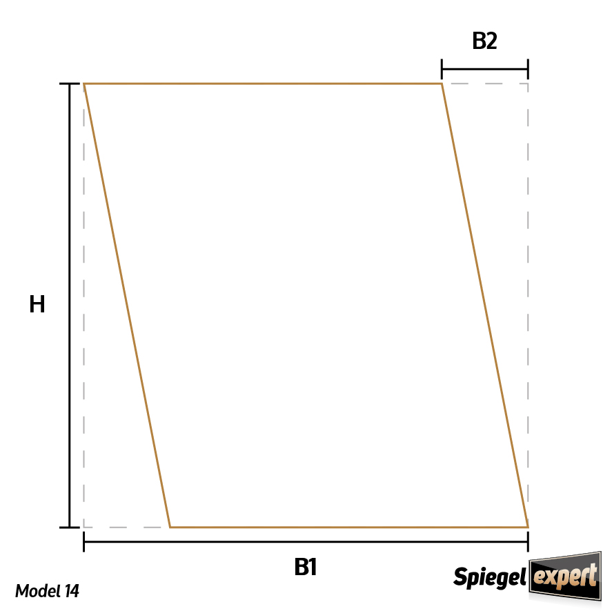 Model 14 - spiegel parallellogram links
