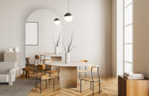 Boogspiegel voor in de woonkamer - verzilverd uitgevoerd