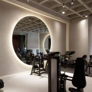 Ronde spiegel met verlichting - fitness spiegel