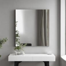 Industrieel spiegel hangend in de woonkamer