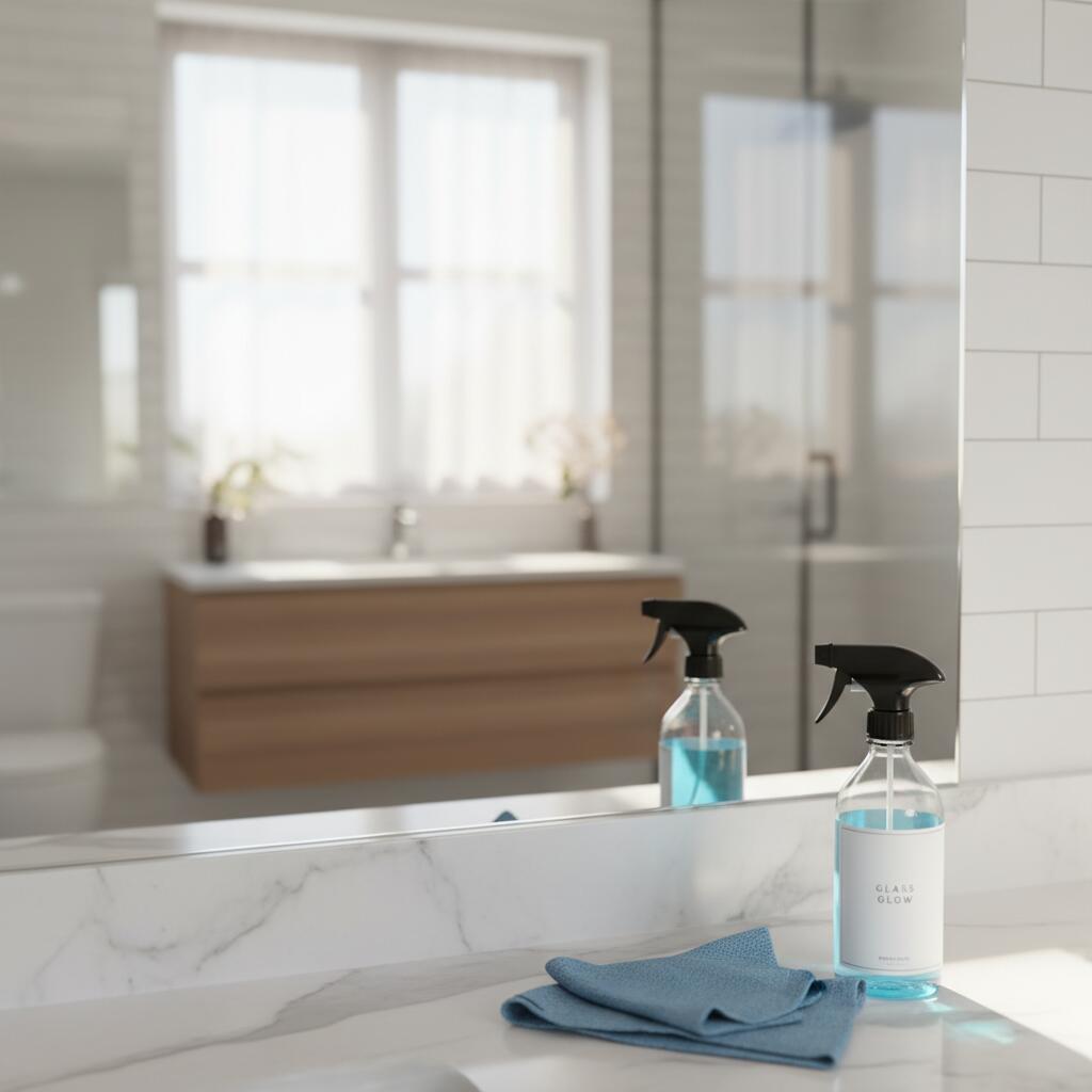 schone spiegel na het schoonmaken